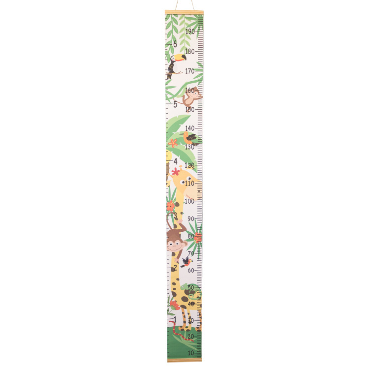 Baby Child Decorative Growth Chart Cartoon Height Measurement Hanging Rulers Wall Decor for Nursery Kids Child Boys Girls: E-Animal Giraffe