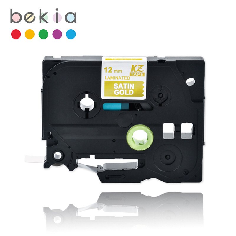 Beautiful patterns compatible laminated tze 131 tze 231 tze 631 12mm tze tape tze -231 tz-231 for brother p-touch printer label tape: White on satin gold