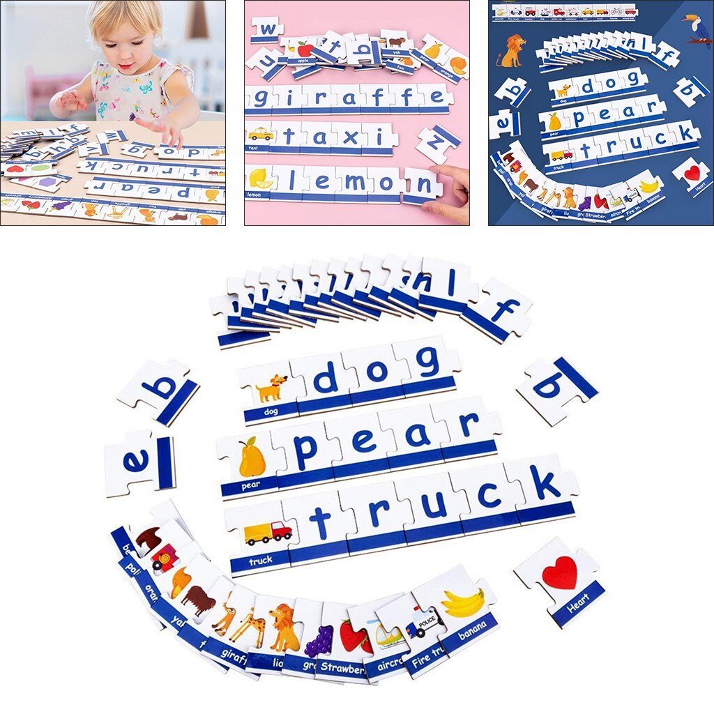 Engels Abc Alfabet Kaart Baby Leren Vroege Educatief Puzzels Vaardigheden Speelgoed