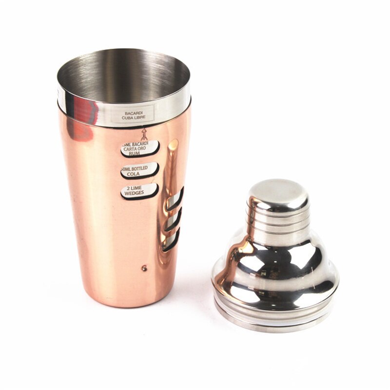 700ml bar verktøy kobber vin mojito cocktail maker cocktail shaker drikke mikser lekkasjesikker riste kolbe med markering шейкер
