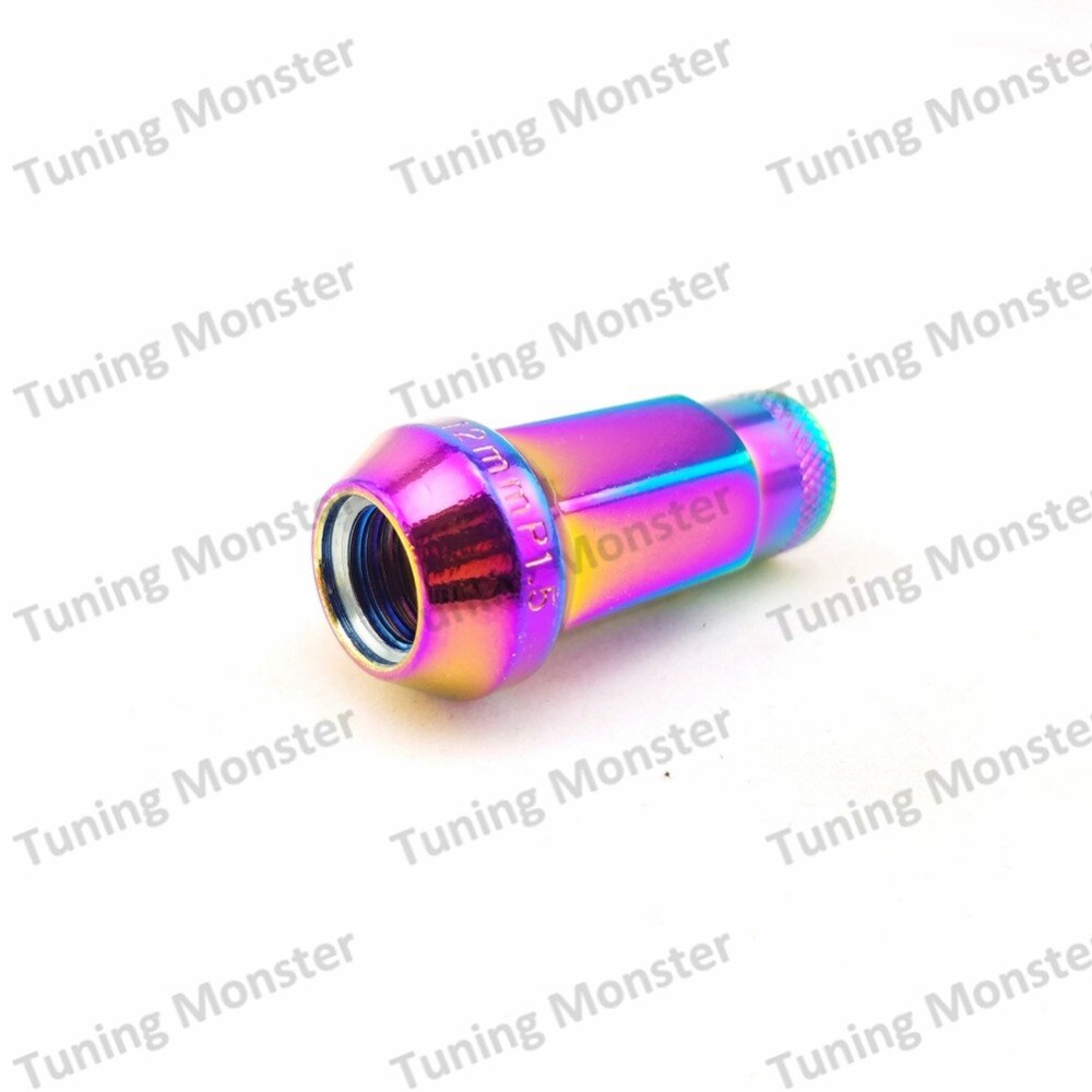 Muteki SR48 écrous à molette | Roues en acier, Tuning Monster 20 pièces longueur 48mm M12x1.5/M12x1.25 Neo Chrome