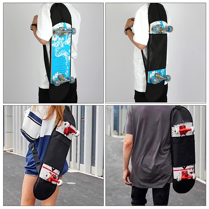 Hållbar bekväm bärbar skateboard ryggsäck lock longboard bär ryggsäck skateboard väska sport resväska väska