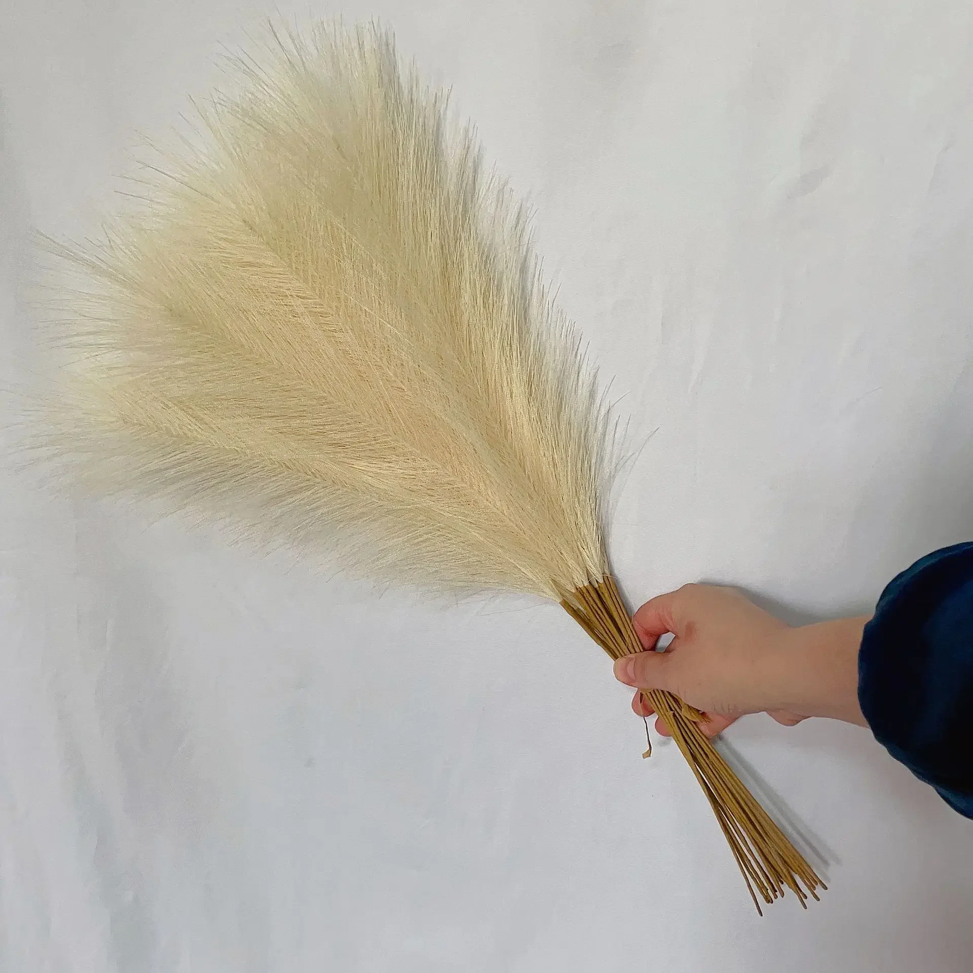 10 Stück Seiden-Pampasgras-Dekor, künstlicher Blumenstrauß, flauschige Simulation, künstliche Pampas-Anordnungen für Hochzeit, Heimdekoration