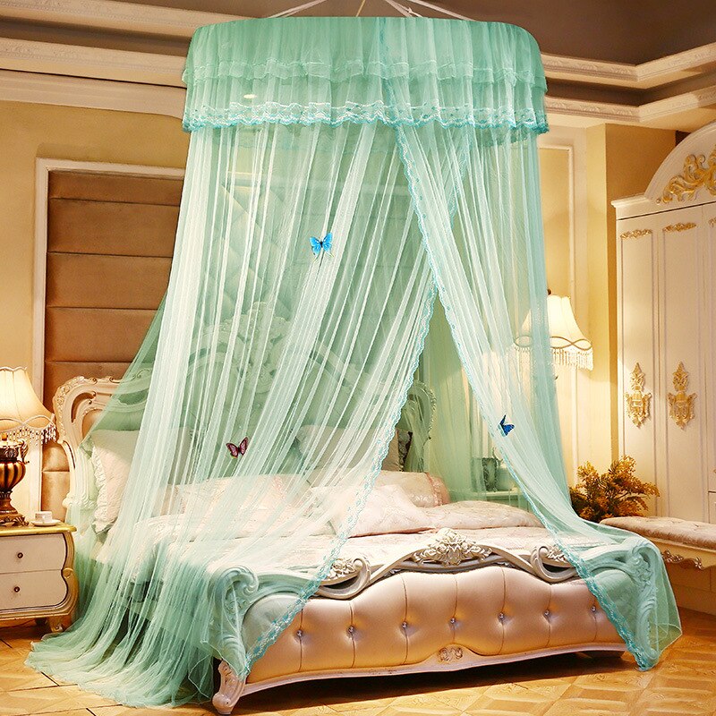 Rideau de plafond à moustiques suspendu | Manteau de lit princesse, moustiquaire sur pied rouge pour mariage, rideau couvre-lit pour décoration de maison: 1.2 Green