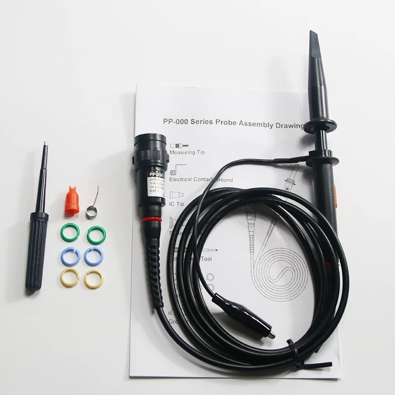 Hantek oscilloskop sond 60 mhz 100 mhz 200 mhz 250 mhz för  ( pp80 pp150 pp200 pp250)  oscilloskop tillbehör