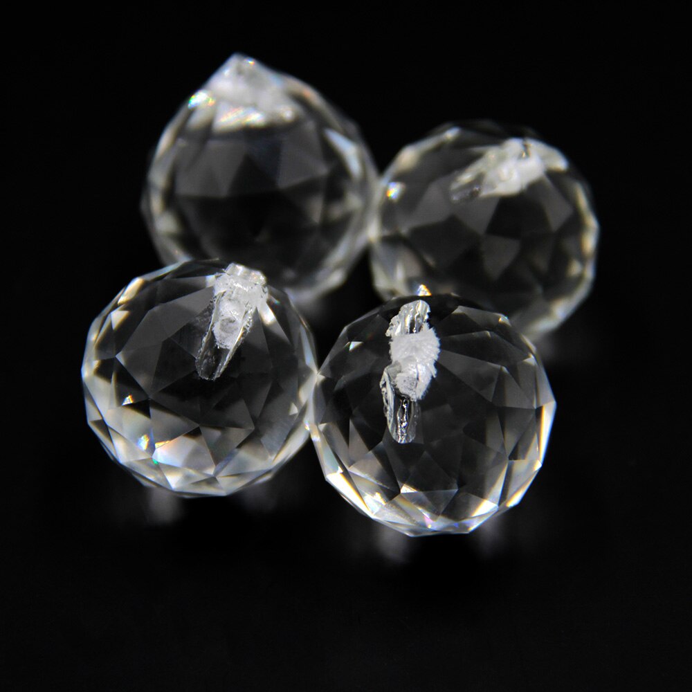 40Mm 10Pcs Clear Crystal Facet Ball Kroonluchter Prisma Hanger Verlichting Opknoping