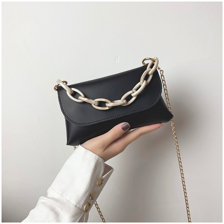 Small Handbag Women Bags Day Evening Clutches Female Chain Mini Crossbody Bag Ladies Leather Shoulder Bag Female Purse: Black shoulder bag