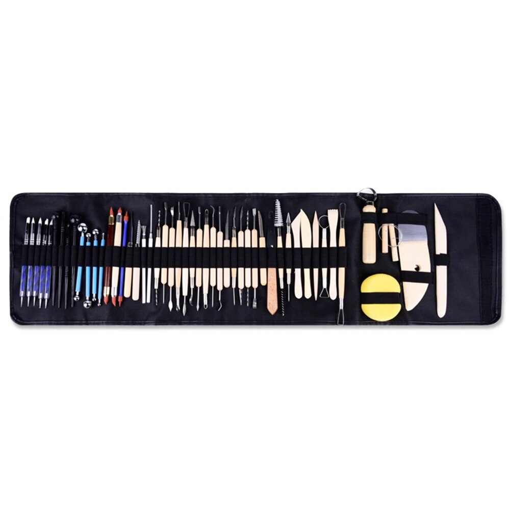 52/51/43/42 pcs Clay Sculpting Kit Clay Sculpting Sculpt Tool Wooden Handle Modeling Clay Tools set: 51pcs