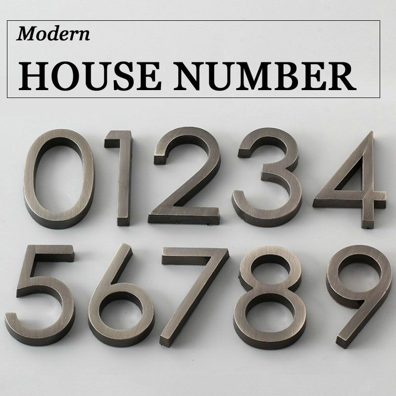 60mm Self Adhesive House Number Sticker For Apartment Plastic Doorplate Home Door Plaque Numbers Signs Mailbox Street Numbers
