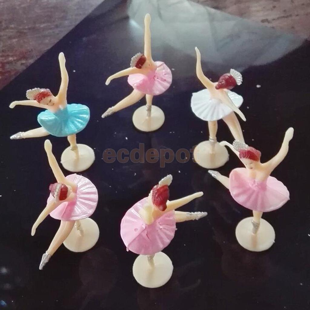 Magideal 12 stk lille ballerina mini ballet pige baby shower favoriserer dåbsfest bord ballerina dekoration håndværk