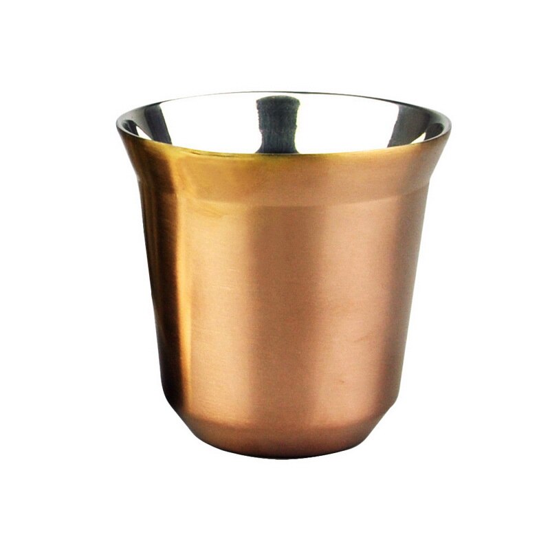 Espresso Becher Edelstahl draussen tragbar Tasse Doppel Zauberstab Reise Becher Vakuum Isolierte Kaffee Tasse Pulver Beschichtet heißer: 02