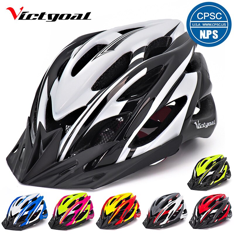 VICTGOAL Fahrrad Helm Licht Radfahren Helm Sonnenblende LED-hintergrundbeleuchtung Sicherheit MTB Berg Straße Fahrrad Helme Angeformten