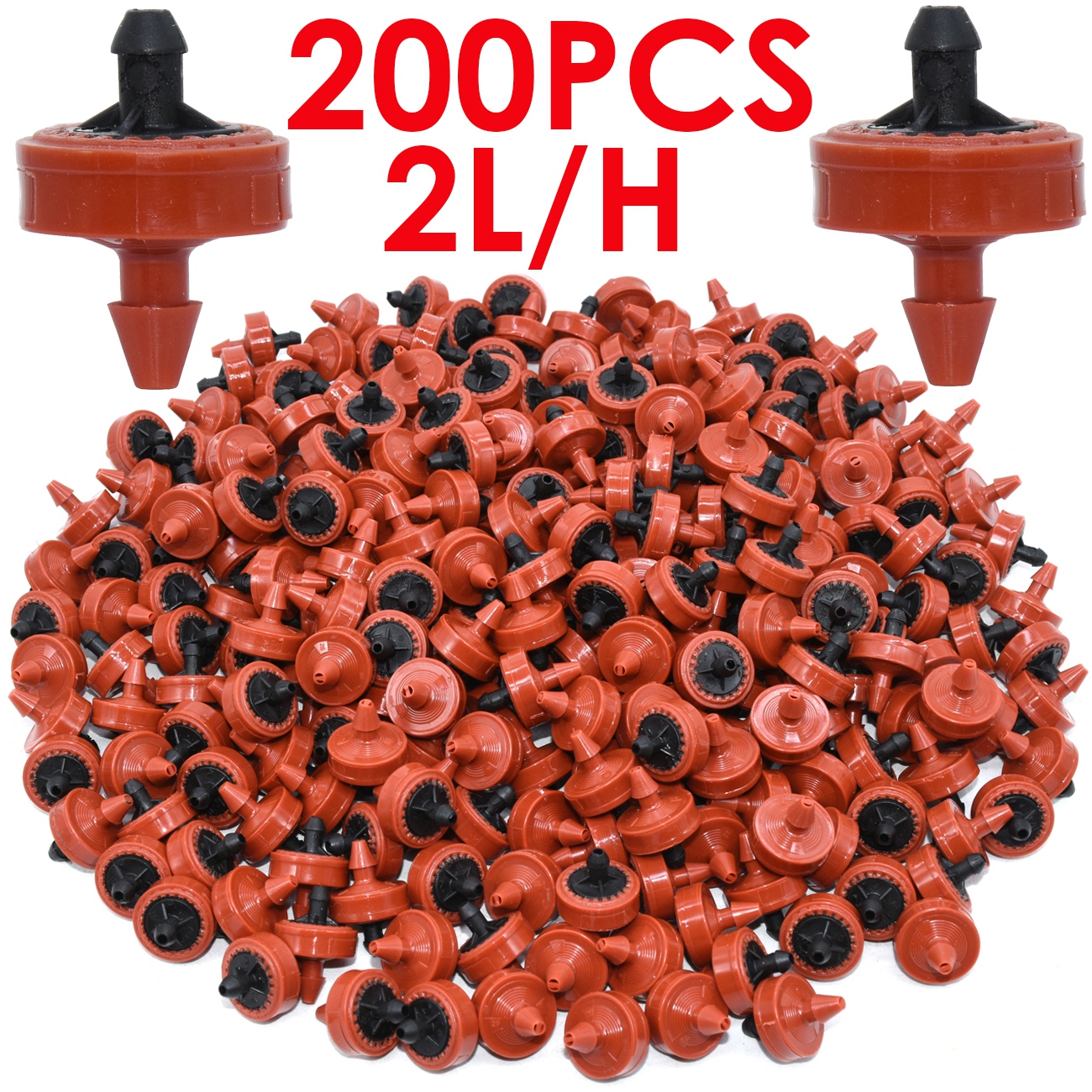 KESLA Tuin 2L/H Groene Bocht Pijl Druppelaars Druppelirrigatie Watering Systeem Kit 3/5mm Slang voor plantenpot Bonsai Gereedschap Kas: Donkergrijs