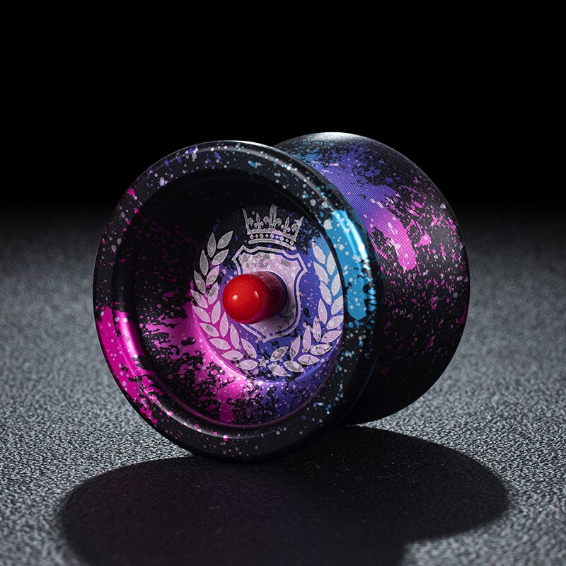 Magicyoyo in lega di alluminio professionale Yoyo ad alta velocità non reattivo Yoyo 1A 3A 5A String Trick Yoyo giocattoli per bambini bambini adulti: Crown-Black Pink