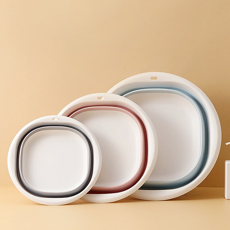 Plastic Folding Basins Portable Wash Basins Folding Laundry Tub Bathroom Kitchen AccessoriesTravel Folding Wash Basin Two Models