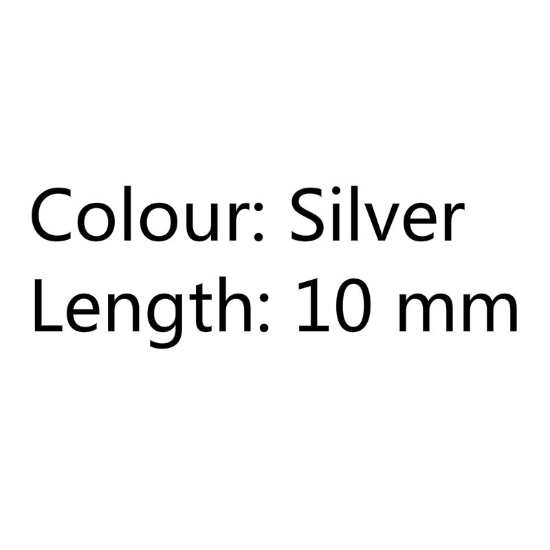 10 unids/set tornillo plano remache cabeza Hardware acero al carbono para equipaje cuero artesanía o cuaderno tornillo remache hebilla: silver-10mm