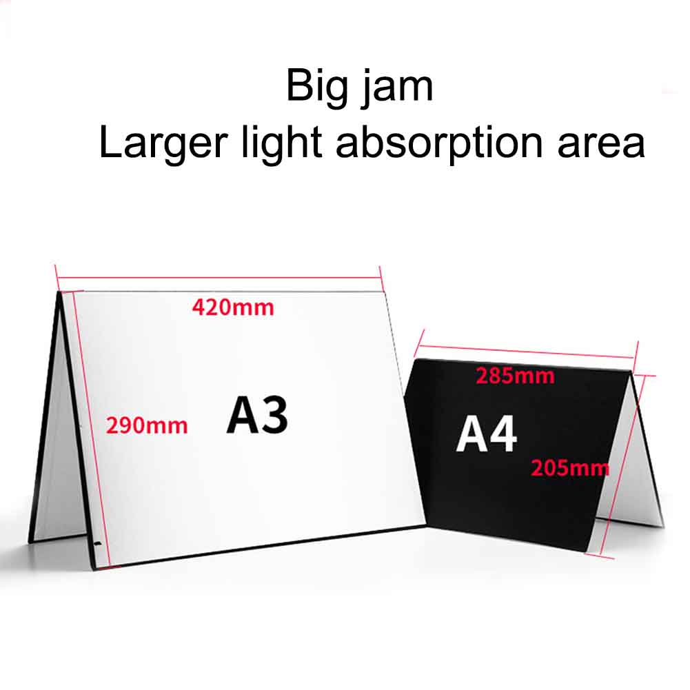 3 In1 Multipurpose Voor Fotografie Kartonnen Licht Reflector Opvouwbare Wit Zwart Zilver Licht Absorberen Dikke Reflecterende Papier