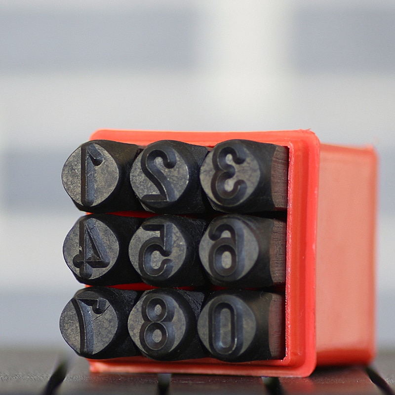 Numer alfabet literowy zestaw do tłoczenia metalu przebijanie skóry biżuteria złoto srebro Logo DIY znaczki Craft dziurkacz ze stali 2mm-10mm