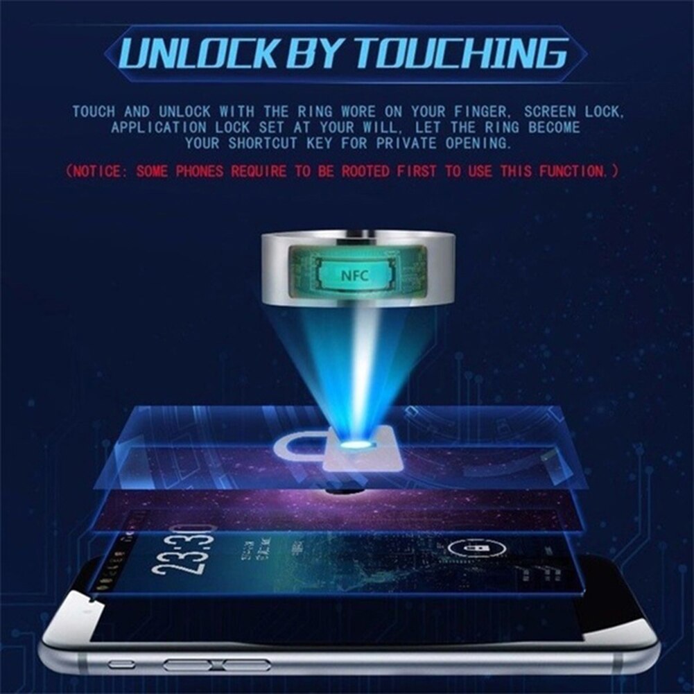 Anillo inteligente Digital multifuncional, resistente al agua, NFC, para ventana de Android