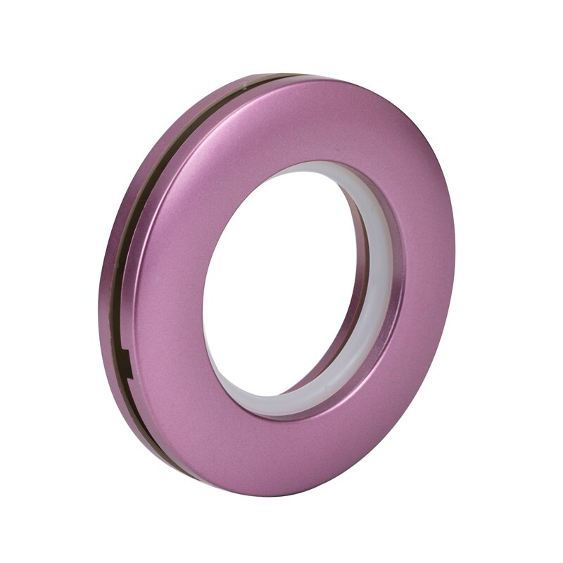 6PCS Plastic Curtain Grommet Plastic Silence Sliding Grommet Curtain Eyelet Rings Low Noise Roman Ring Home Decoration: Matte purple-8