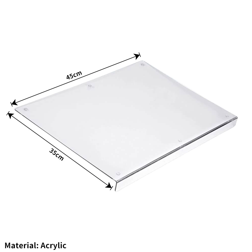 45cm Acrylic Anti-slip Transparent Cutting Board With Lip Kitchen Counter Countertop Protector Home Restaurant Kitchen Gadgets: Red