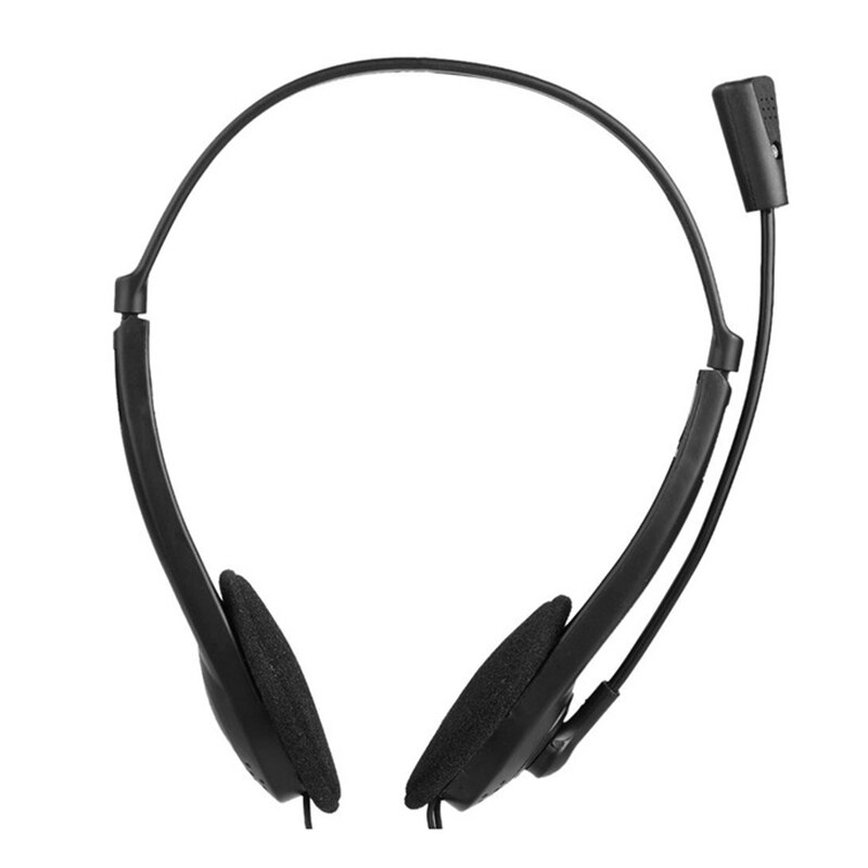 3.5mm Wired Stereo Headset Noise Cancelling Earphone With Microphone Adjustable Headband For Computer Laptop Desktop Clear Voice: Default Title