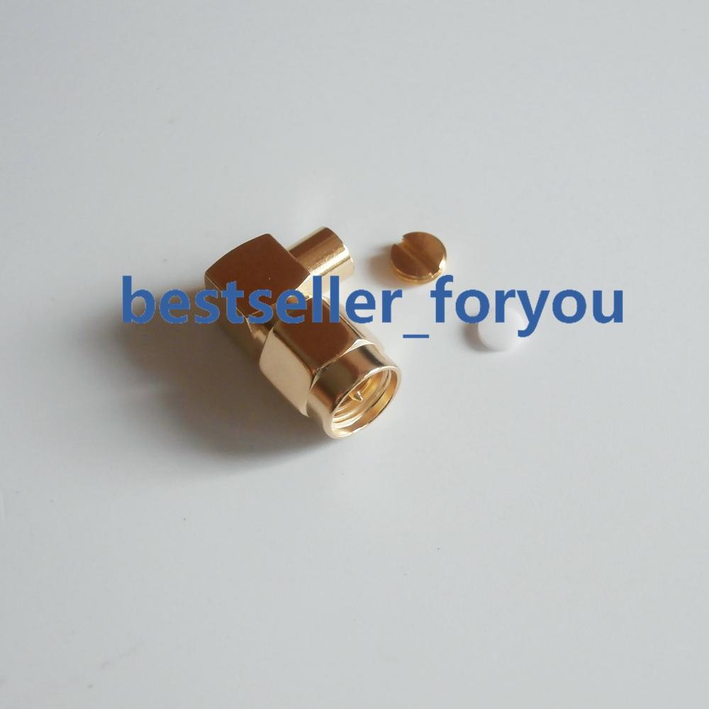 10x SMA Male Plug Right Angle RF Coaxial Conector For RG402 Semi-flexible Cable