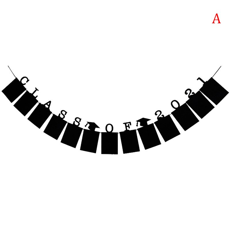 1 Pc Congrats Grad Banner Graduation Season Bunting Paper Pull Flag Party Decor: A