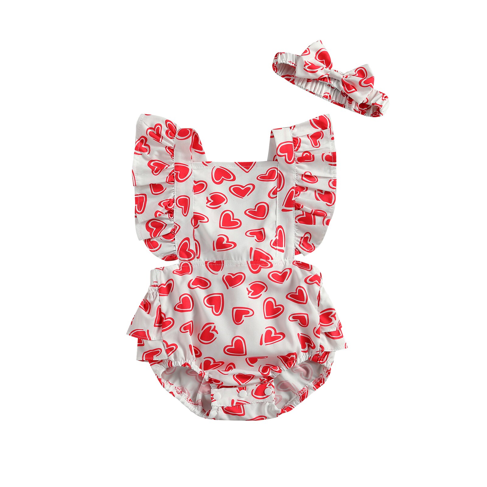 Focusnm dia dos namorados bebê infantil meninas meninos bodysuits uma peça amor coração impressão linda macacões