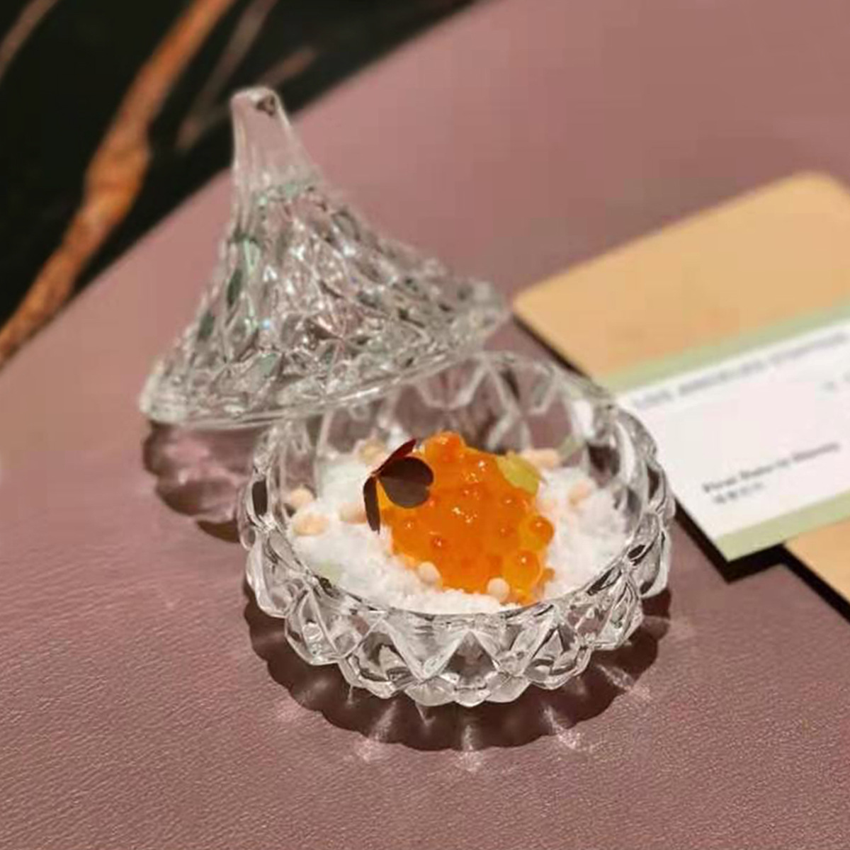 Assiette à caviar en verre conique, vaisselle d&#39;hôtel,: Default Title