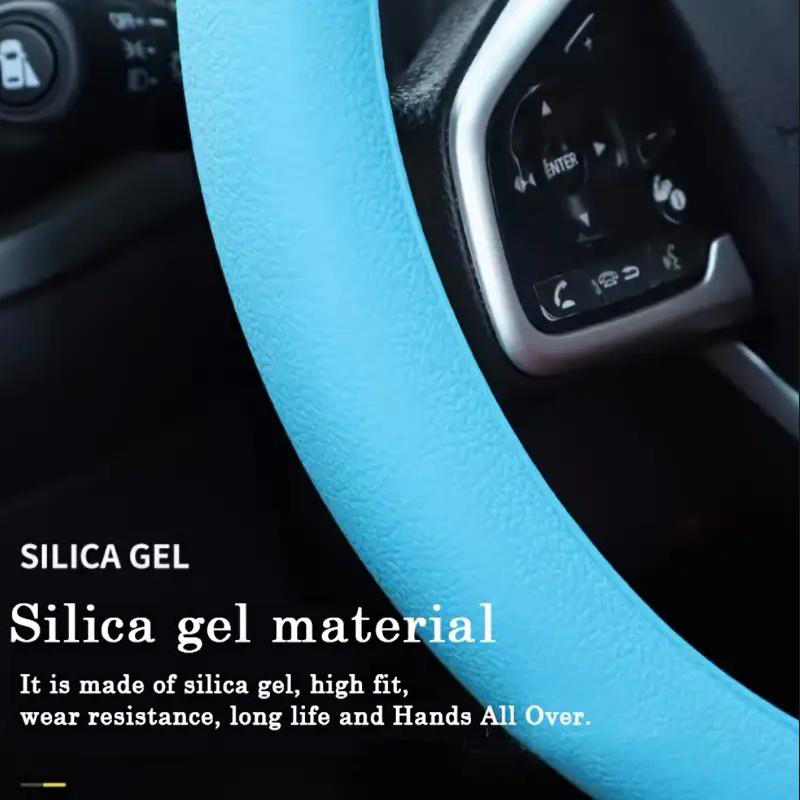 Siliconen stuurwielhoes, ultradunne antislip stuurwielhoes, zachte siliconen accessoires, universele stuurwielhoes