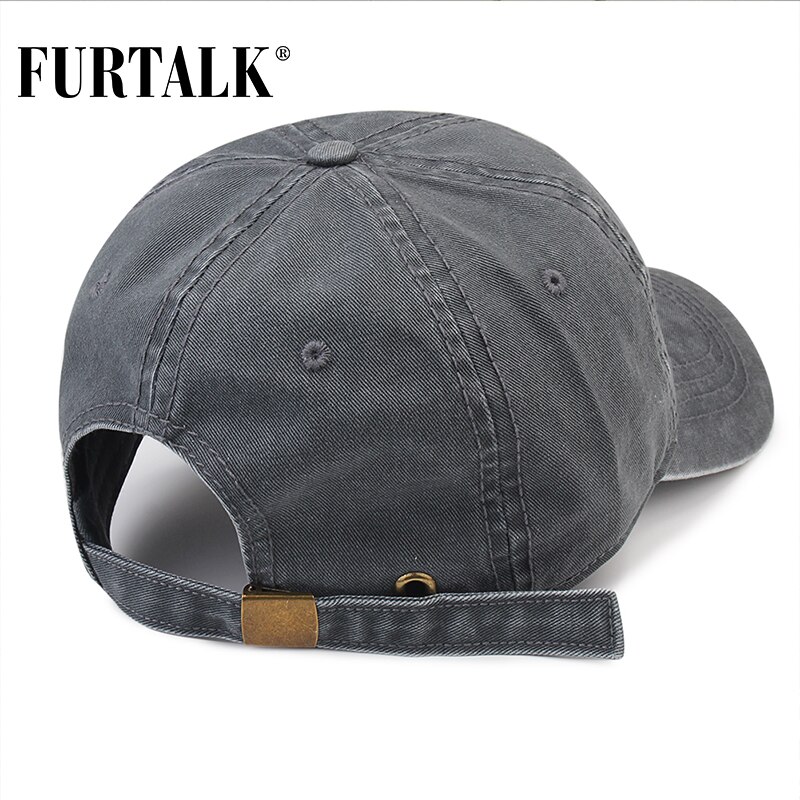 Furtalk vintage baseball cap kvinder mænd vasket bomuld hestehale baseball caps mænd snapback hip pop hat sort sommer kasket til kvinder