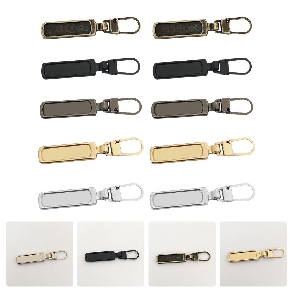 10Pcs Practical Zipper Replacement Zipper Repair Kit Zipper Slider Tab Head