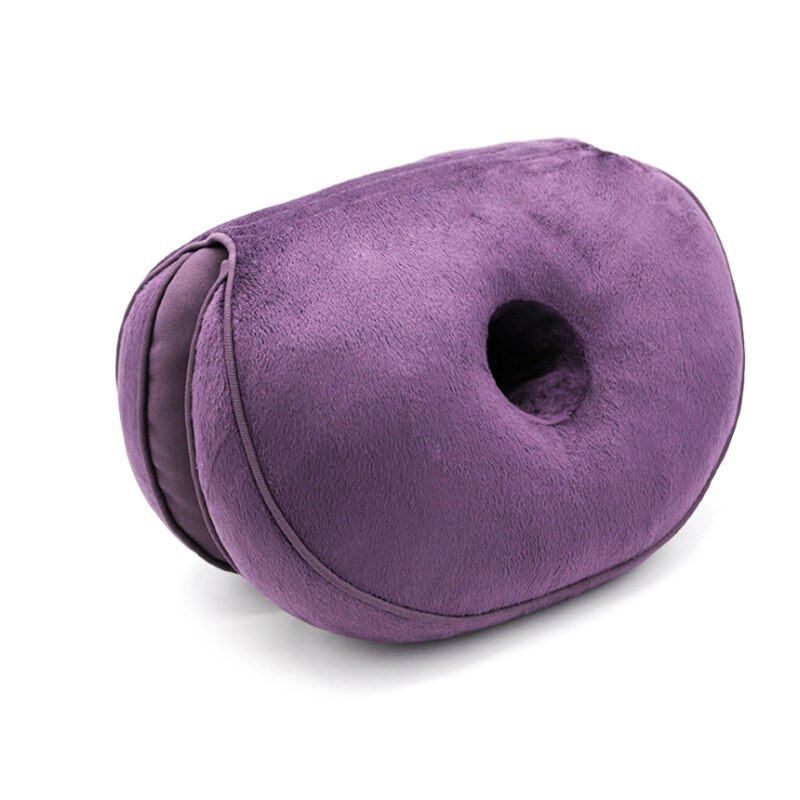 Dual Comfort Orthopedic Cushion Pelvis Pillow Lift Hips Up Seat Cushion Multifunction, for Pressure Relief: Purple