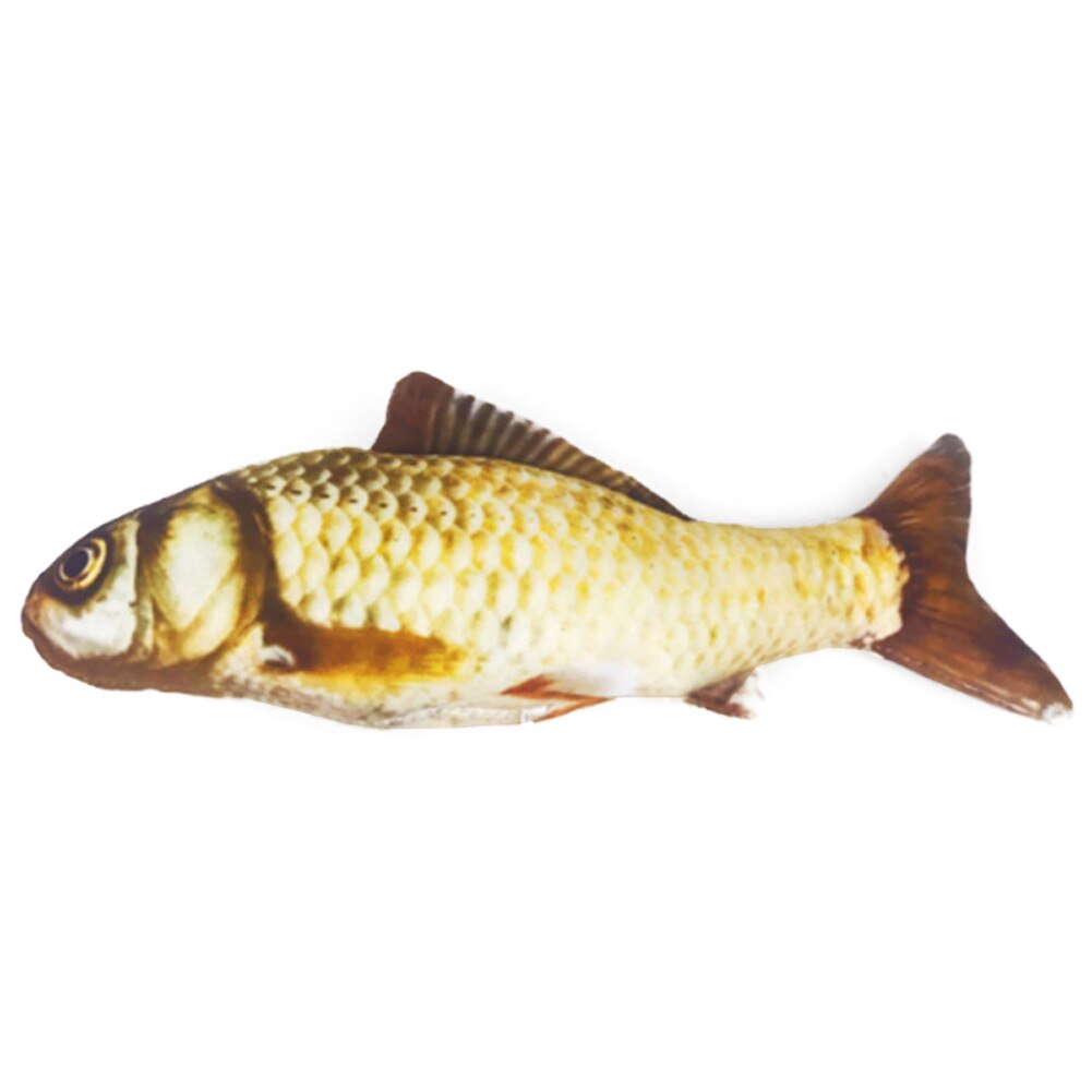 Cat Wagging Fish Realistic Plush Toy Simulation Catnip Soft for Pet Chewing AIA99: Catfish / S