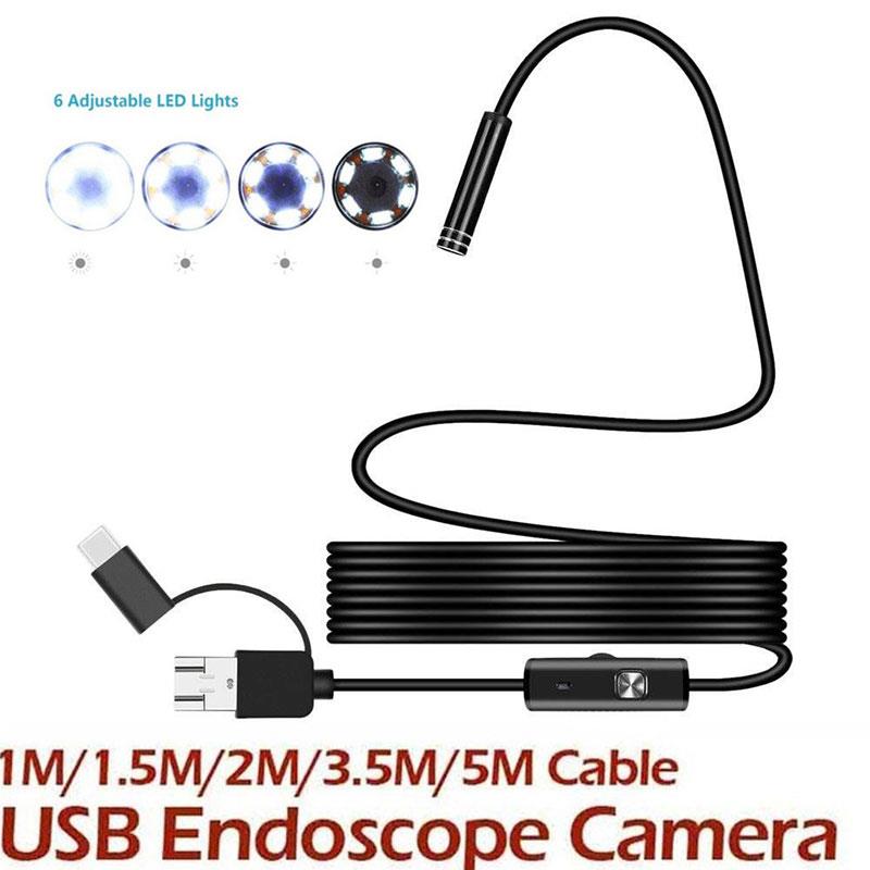 Practical 3 in 1 Handheld Endoscope Endoscope Computers Real-Time Video Monitoring Photos Portable 5.5mm IP67 Inspection
