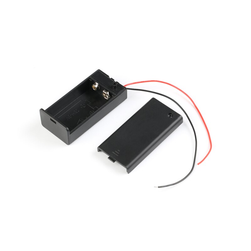 9 V Batterij Houder Box Case Draad Met Plug Lead AAN/UIT Schakelaar Cover Case: with cover switch