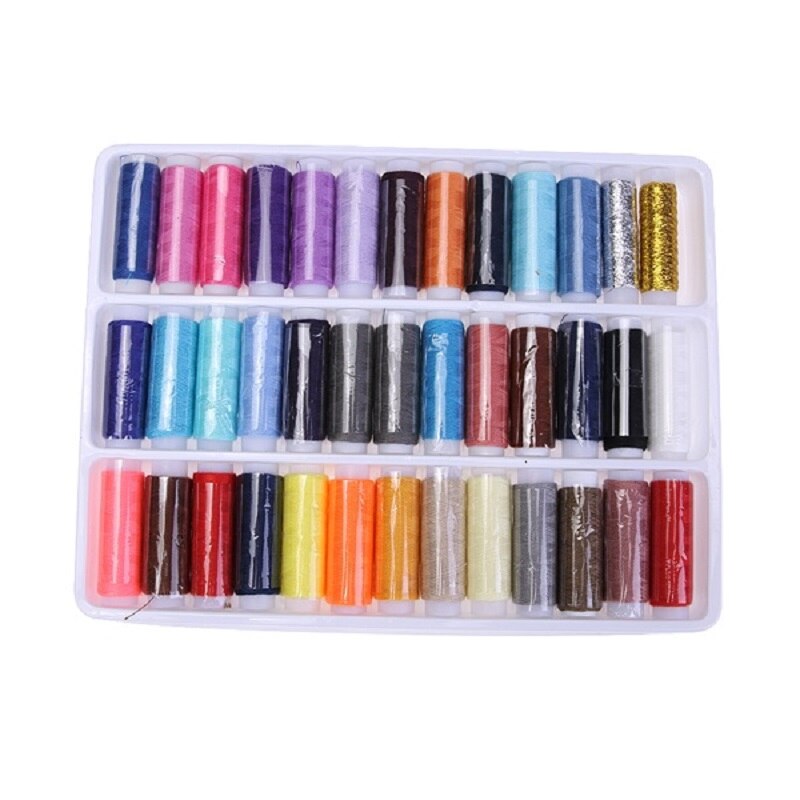 60/24Pcs Sewing Thread Polyester Embroidery Machine Sewing Threads DIY Knitting Weave Thread Craft Sewing Accessories