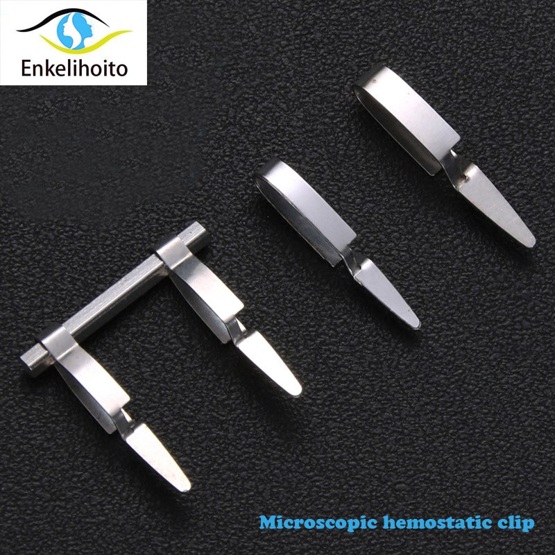 Microscopic hemostatic vein clip small vessel clip arterial pet experiment closed device temporary blocking clip