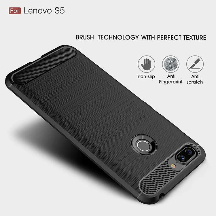 Voor Lenovo S5 Carbon Fiber Cover Anti Klop Silicone Soft TPU Geborsteld voor Lenovo S5 K520 K8 NOTE Z5 Case