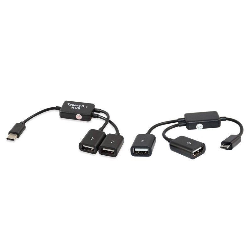 1 pz tipo C OTG USB 3.1 maschio a doppio 2.0 femmina OTG carica 2 porte HUB cavo Y Splitter e 1 pz cavo Host micro-usb, micro-usb M