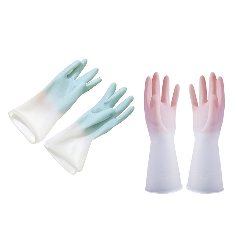 8 Paar Gradiënt Kleur Afwassen Handschoenen Huishouden Waterdichte Latex