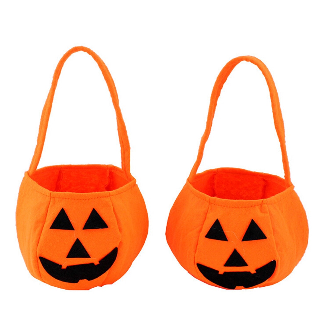 COMPUDA Halloween decorations outdoor Halloween Pumpkin Candy Bag Kid's Witch Trick Treat Handbag Children Storage Bag