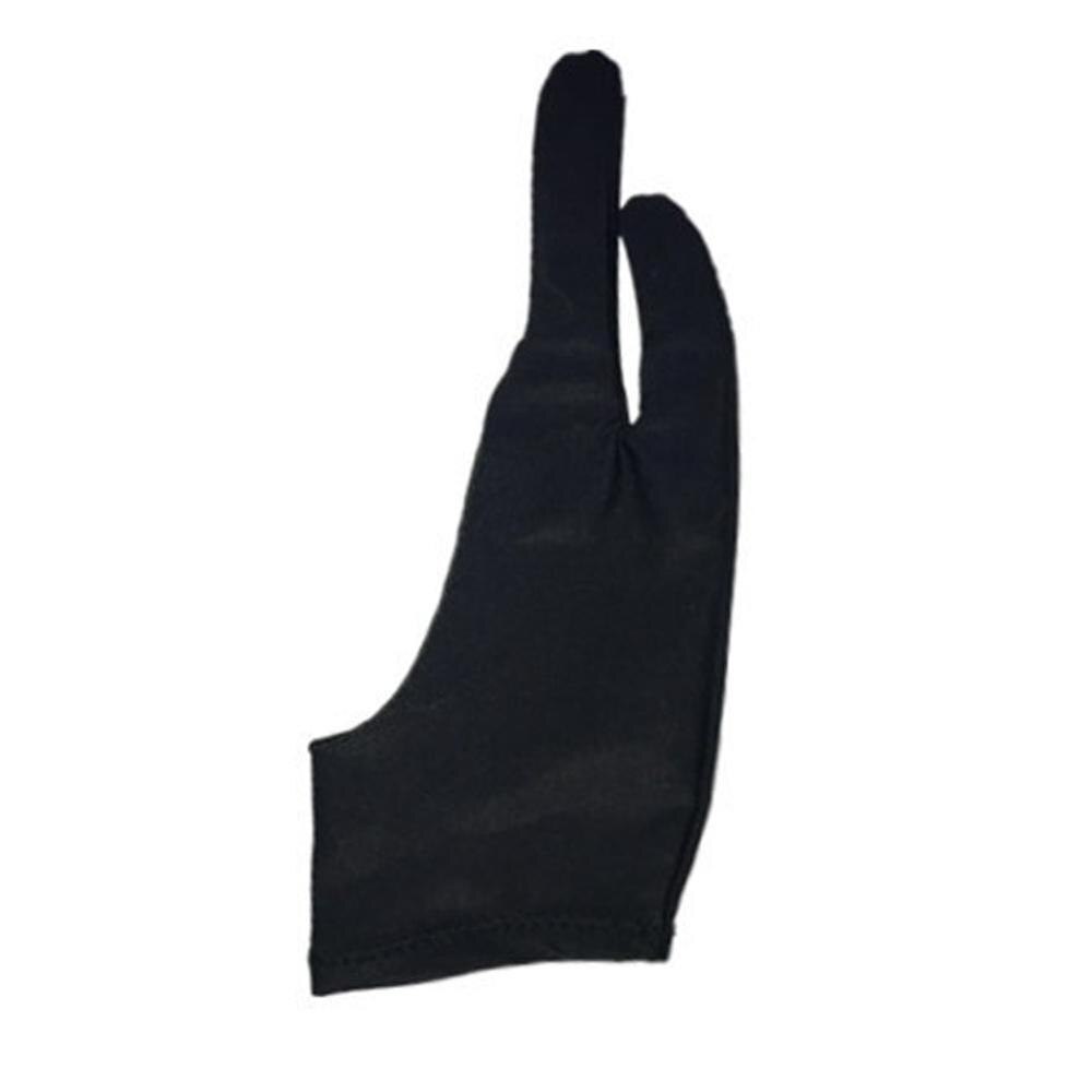 2 Pièces Artiste Gant 2-doigts Dessin Gants Anti-encrassement pour Tablette Graphique Tache Souche Bâton Stylo Recharge Droit Gauche: black / M
