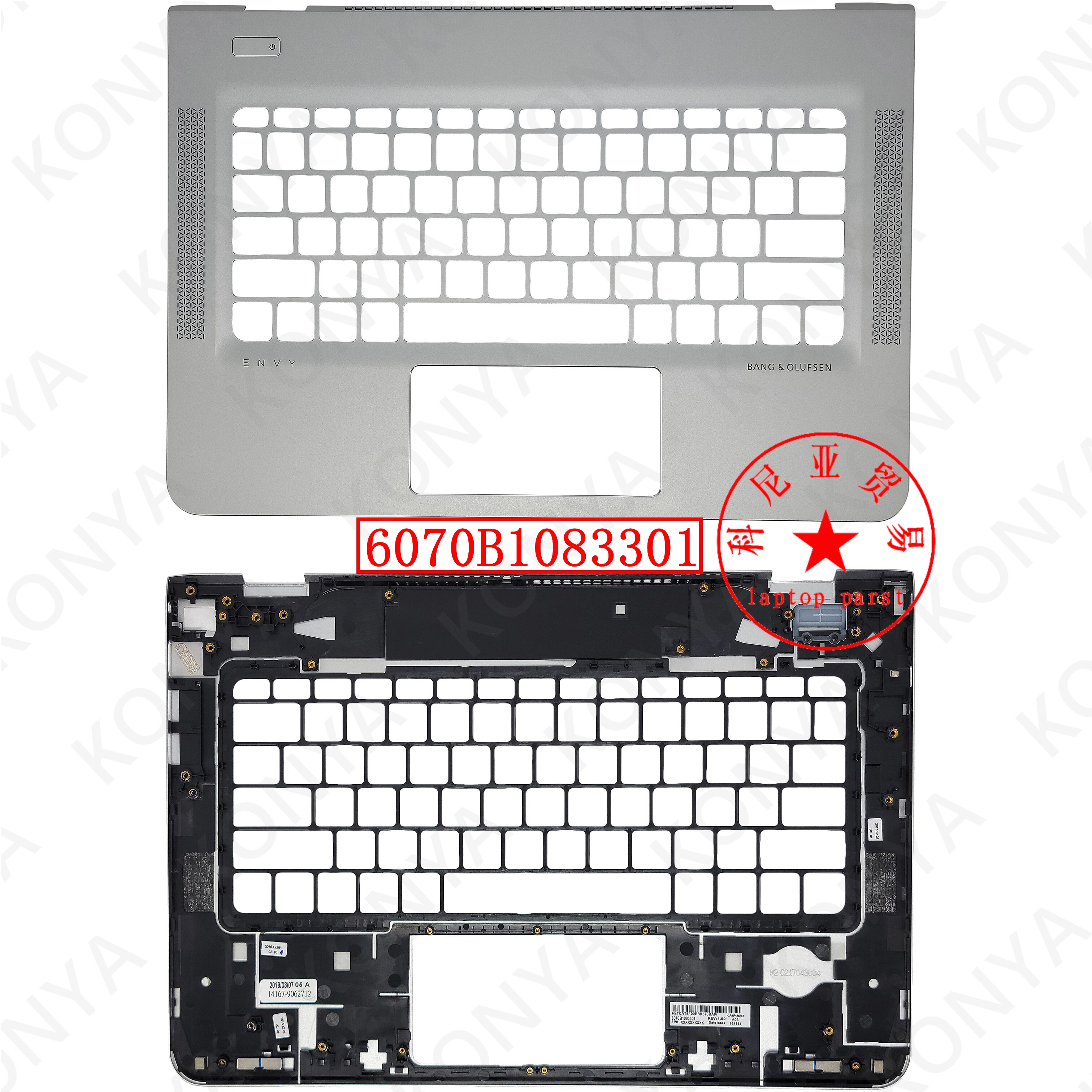 Original Laptop Upper Case Shell For HP ENVY 13-AB Palmrest Cover 13-ab000 6070B1083301 6070B1083302: Silver 6070B1083301