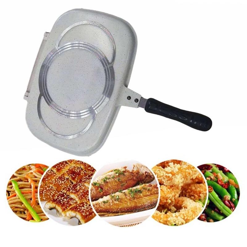 Master Star 32cm Double Sided Fry Pan Die-Casting Factory Pan Cookware Grill Kitchen Pan Steak Outlet Frying B9D8