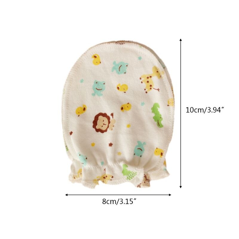 KLV 10 paia/lotto Del Bambino Anti Scratch Mittens Guanti di Cotone Morbido Infantile Paramani Guanti Accessori Per La Cura Del Bambino