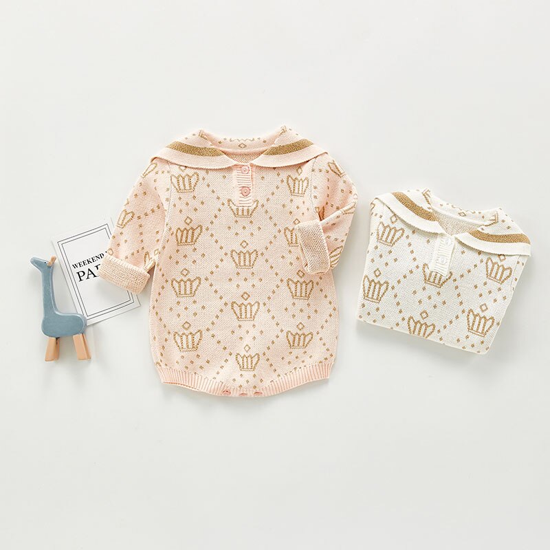 Milancel matrozenkraag gebreide babyrompertjes katoenen babykleding voor meisjes en jongens voor pasgeborenen