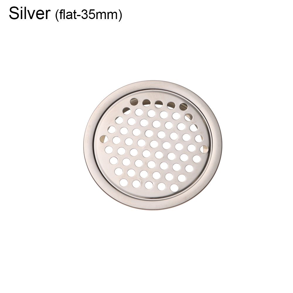 Œillet pour chaussures de placard, accessoires de garde-robe, couvercle de ventilation en acier inoxydable, décoration de Grille de ventilateur, ornements de trous: silver-flat-35mm