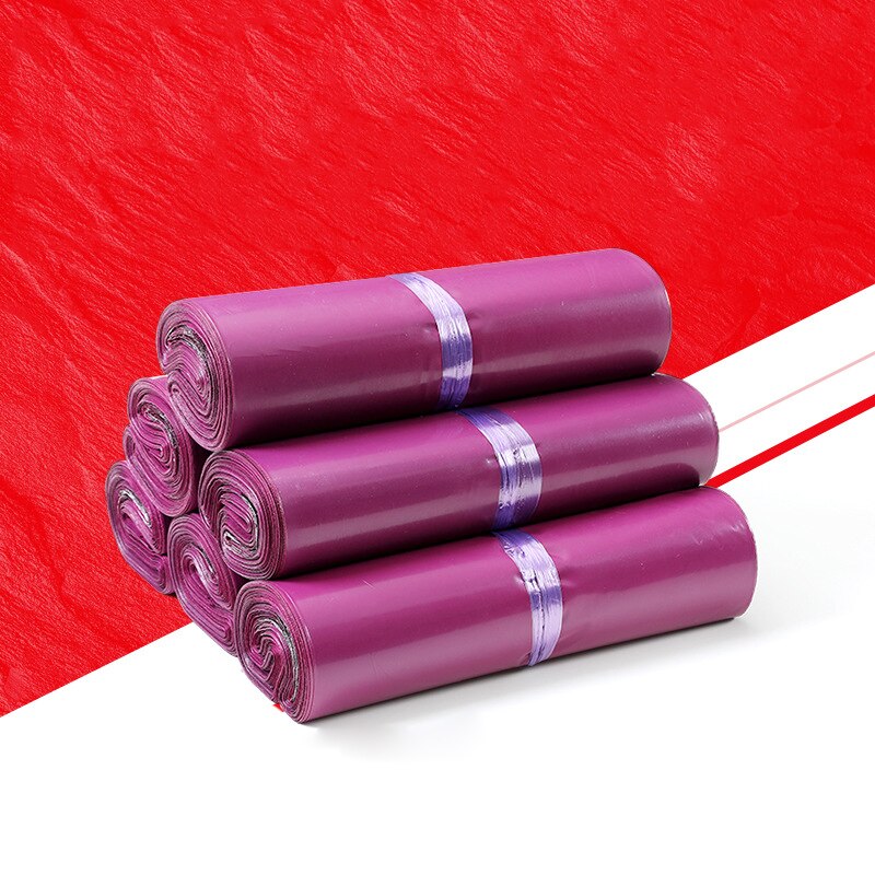 10Pcs/lot Colorful Plastic Envelope Small Packaging Bag Self Sealing Adhesive Courier Bags Waterproof Poly Mailers 17x30cm: purple